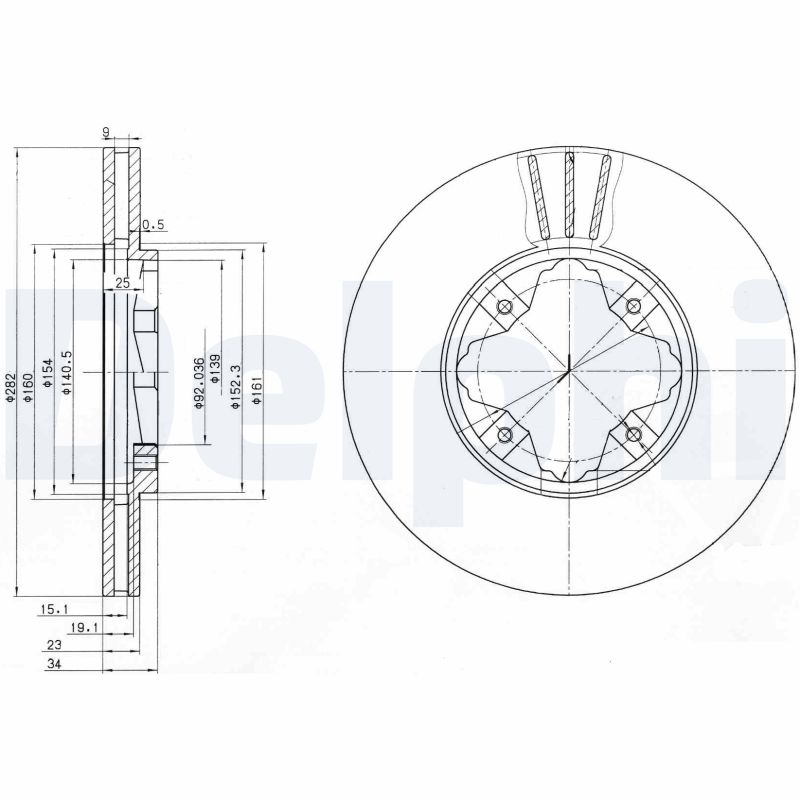 Диск тормозной DELPHI BG2816