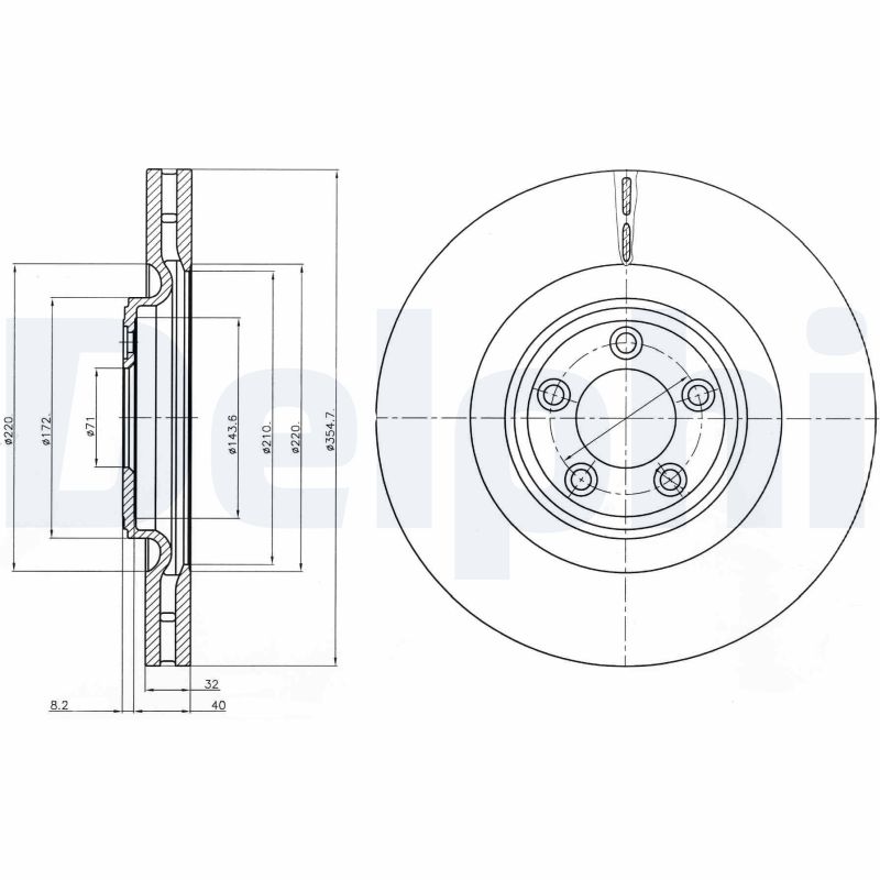 Диск тормозной DELPHI BG9071