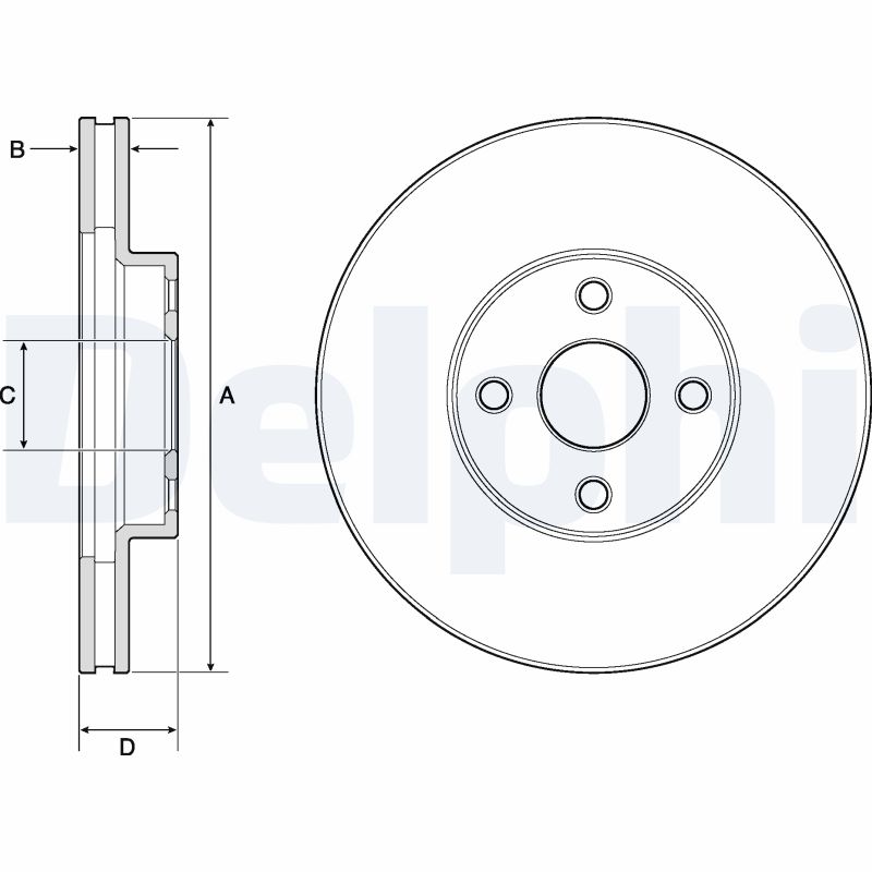 Диск тормозной DELPHI BG3780