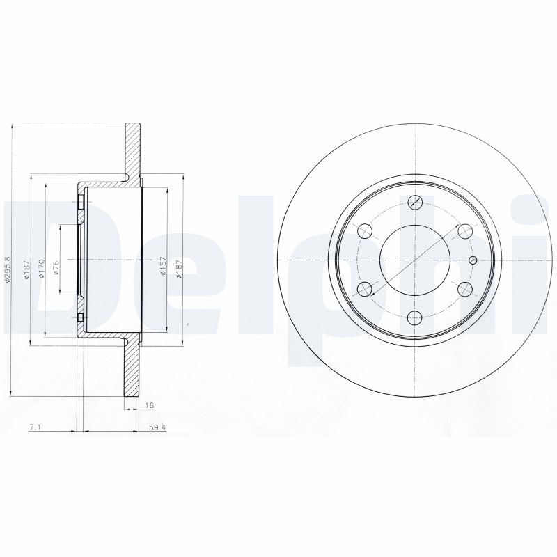 Диск тормозной DELPHI BG4165