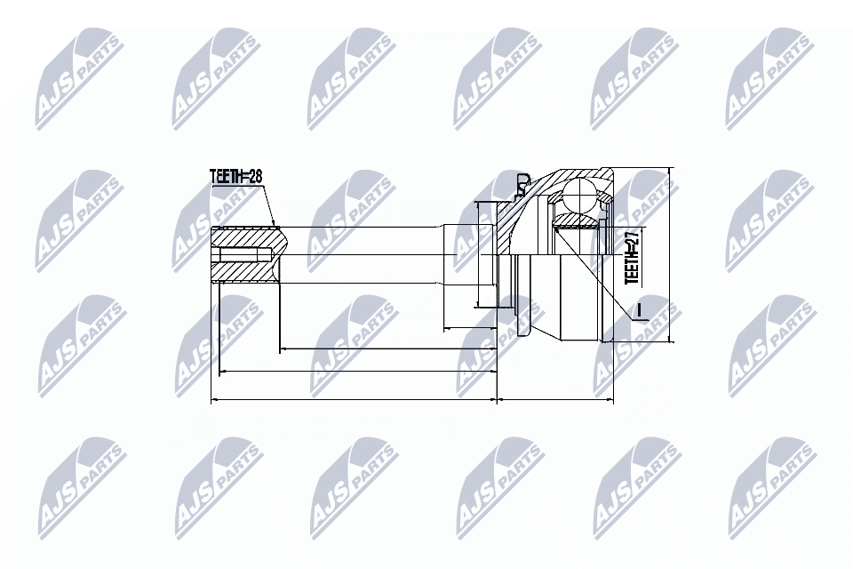 Шруc наружний mitsubishi l200 2.0 k62/72t atm 96-01 pajero v14w-v55w 2.4 91-99 NTY NPZ-MS-016