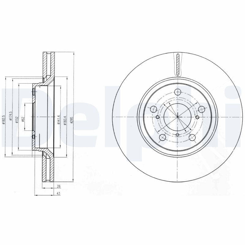 Диск тормозной DELPHI BG4236