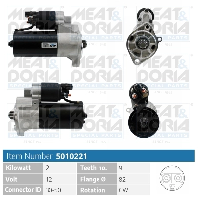 Стартер 2.0kw MEAT & DORIA 5010221