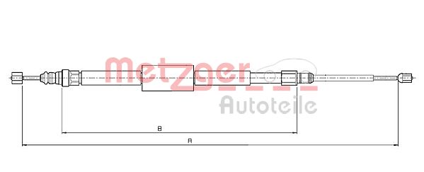 Трос стояночного тормоза METZGER 10.6687