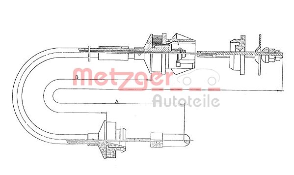 Трос управление сцеплением METZGER 11.3034