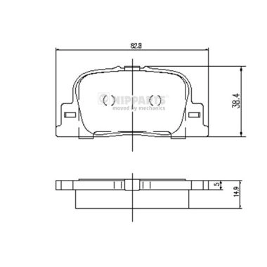 Комплект тормозных колодок дисковый тормоз NIPPARTS J3612032