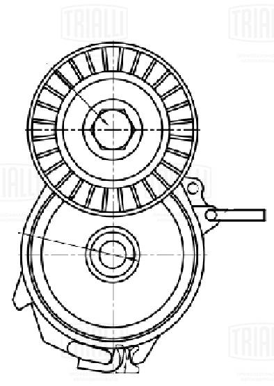 Ролик привод. ремня для а/м ford mondeo iv (07-)/kuga (13-) 2.0d/2.2d (с натяж. мех.) TRIALLI CM 5399