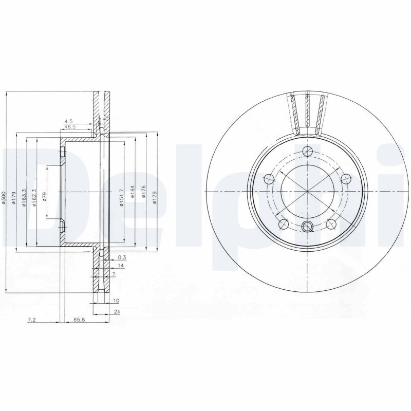 Диск тормозной DELPHI BG3998