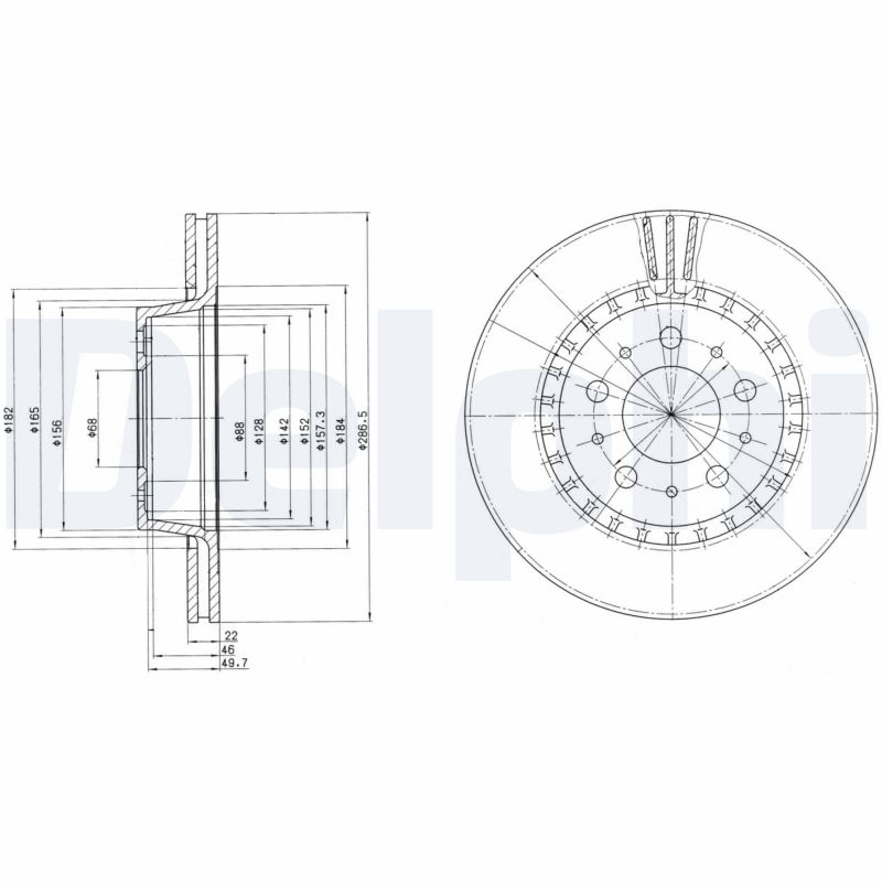 Диск тормозной DELPHI BG2426