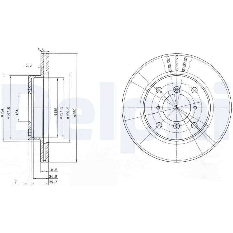 Диск тормозной DELPHI BG2583