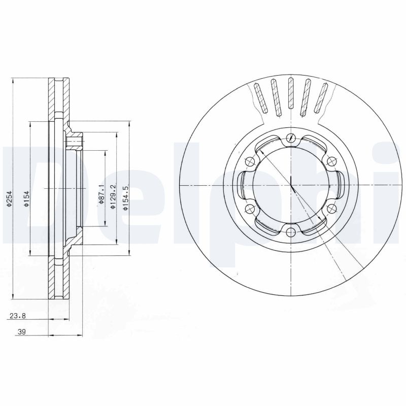 Диск тормозной DELPHI BG4106