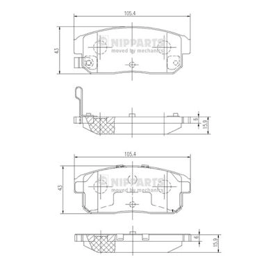 Колодки тормозные дисковые NIPPARTS J3613018