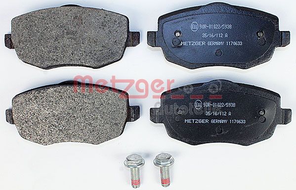 Колодки тормозные дисковые METZGER 1170633