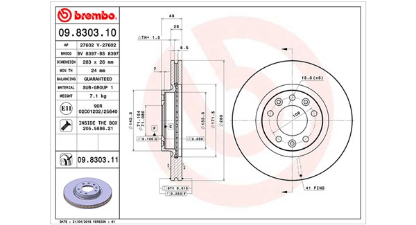 Диск тормозной MAGNETI MARELLI 360406041400