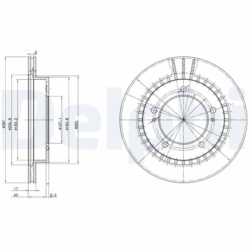 Диск тормозной DELPHI BG3158