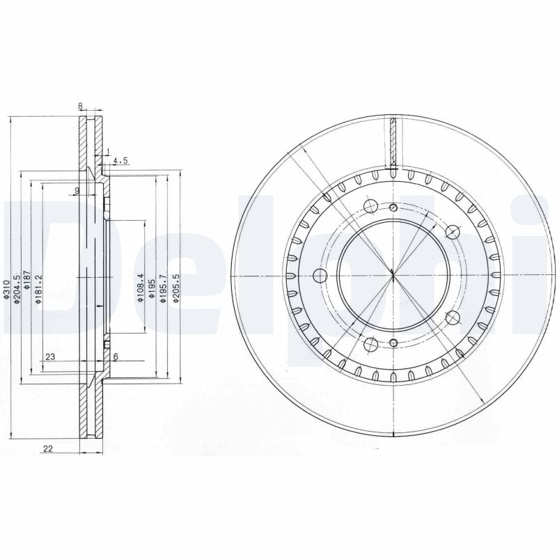 Диск тормозной DELPHI BG3821