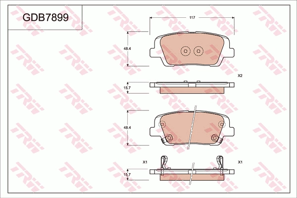 Запчасть TRW GDB7899