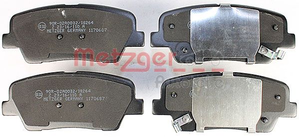 Колодки тормозные дисковые METZGER 1170687