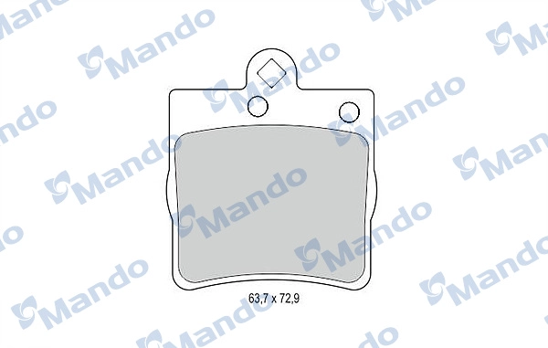 Колодки тормозные дисковые MANDO MBF015140