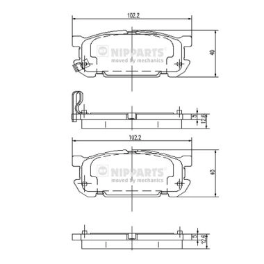 Колодки тормозные дисковые NIPPARTS J3613020