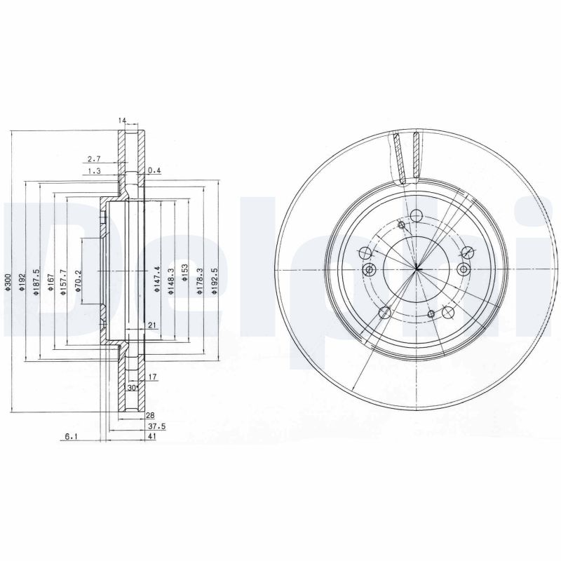 Диск тормозной DELPHI BG3678
