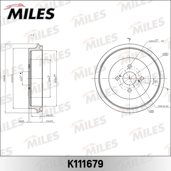 K111679 k111679 барабан тормозной toyota corolla/prius/yaris MILES K111679