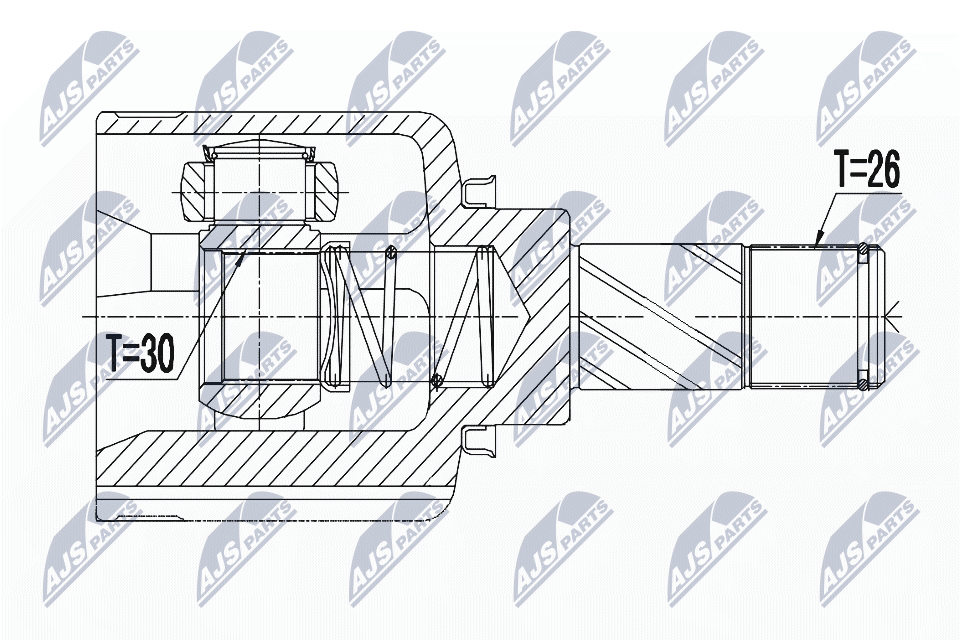 Шрус наружный dacia logan 11- sandero 1.6 -12 /правmtm/ NTY NPW-RE-057