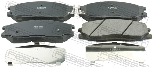Колодка тормозная дисковая комплект FEBEST 1201-H1F
