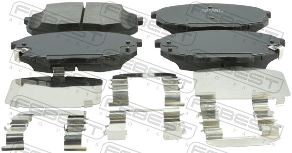 Колодка тормозная дисковая комплект FEBEST 2201-CERIIF