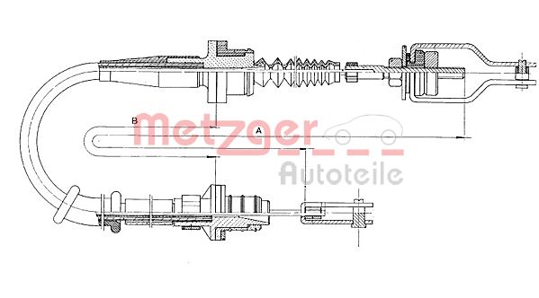 Трос управление сцеплением METZGER 18.0052