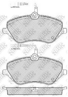 Колодки тормозные дисковые NIBK PN0470W