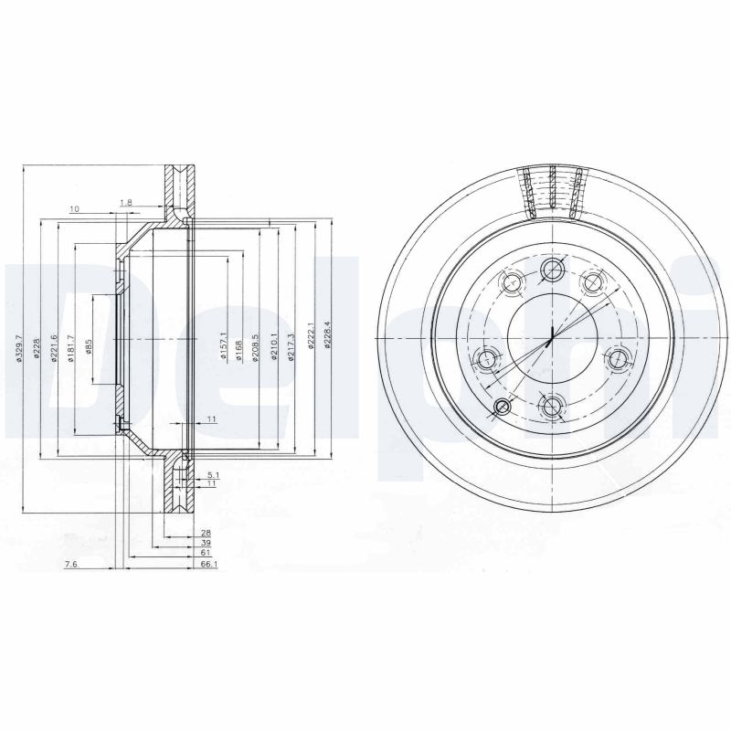Диск тормозной DELPHI BG3775