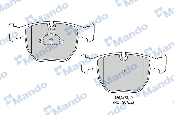 Колодки тормозные дисковые MANDO MBF015405