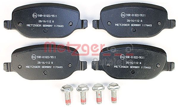 Колодки тормозные дисковые METZGER 1170403