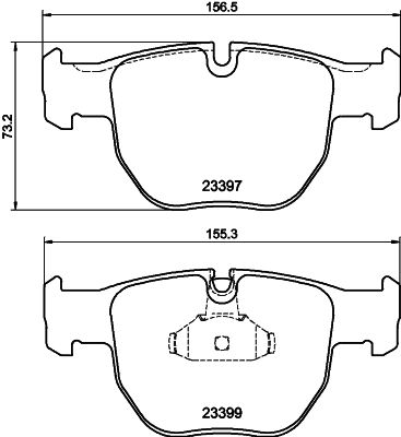 Колодки тормозные дисковые HELLA/BEHR/PAGID 8DB355009301