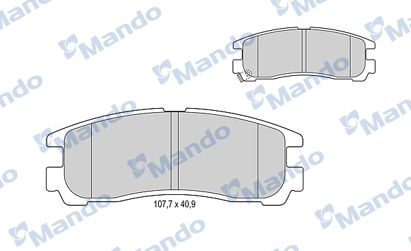 Колодки тормозные дисковые MANDO MBF015707