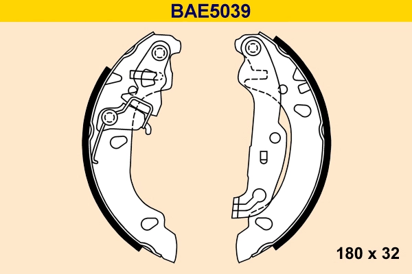 Комплект тормозных колодок BARUM BAE5039