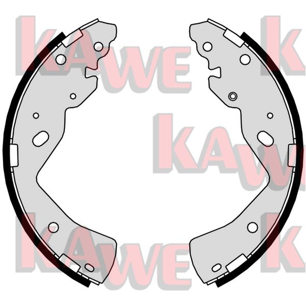 Колодки тормозные барабанные KAWE 01019