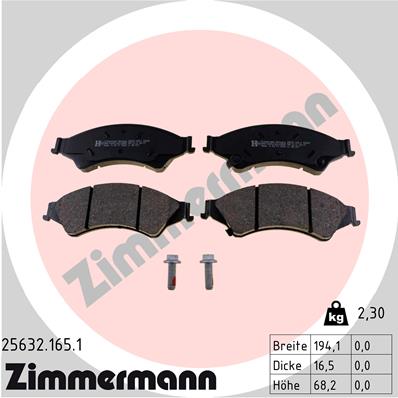 Колодки тормозные дисковые ZIMMERMANN 25632.165.1