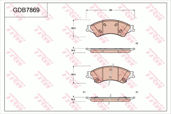 Запчасть TRW GDB7869