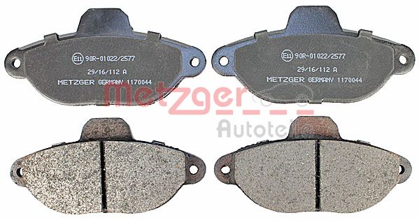Колодки тормозные дисковые METZGER 1170044
