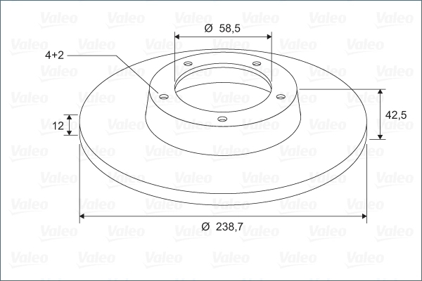 Диск тормозной передний VALEO 297973