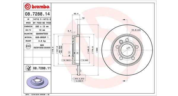 Диск тормозной MAGNETI MARELLI 360406050300