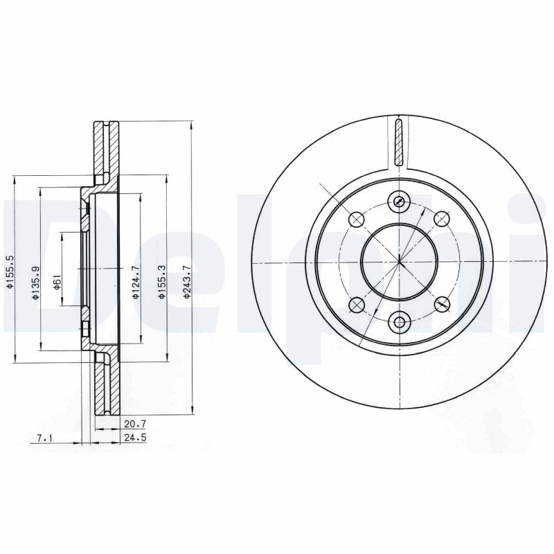 Диск тормозной DELPHI BG2403