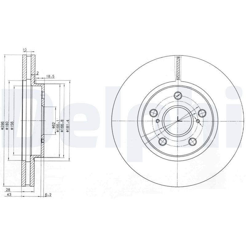 Диск тормозной DELPHI BG3735
