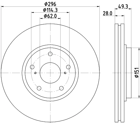 Диск тормозной MINTEX MDC2316