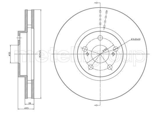 Диск тормозной CIFAM 800-1059C