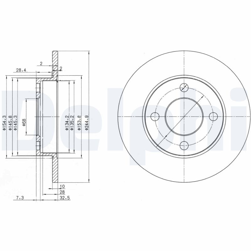 Диск тормозной DELPHI BG2517