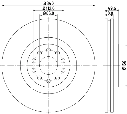 Диск тормозной HELLA/BEHR/PAGID 55298