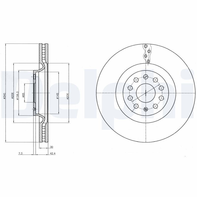 Тормозной диск DELPHI BG9109